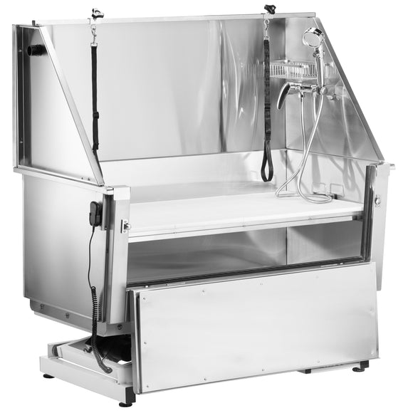 Blovi Stainless Steel Electric Bath – Adjustable Grooming Tub with Lifting Platform and Front Access