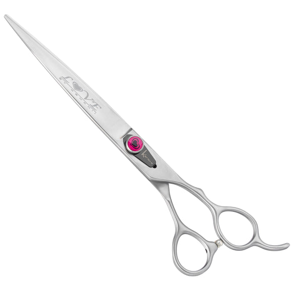 Kenchii Love Straight Grooming Scissors – 7" Ergonomic Handle, Professional Precision