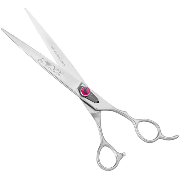 Kenchii Love Straight Grooming Scissors – 7" Ergonomic Handle, Professional Precision