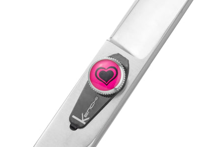 Kenchii Love Lefty Curved Grooming Scissors – 8" Ergonomic Left-Handed Design, Professional Quality