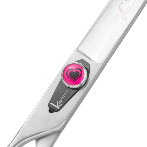 Kenchii Love Lefty Curved Grooming Scissors – 8" Ergonomic Left-Handed Design, Professional Quality
