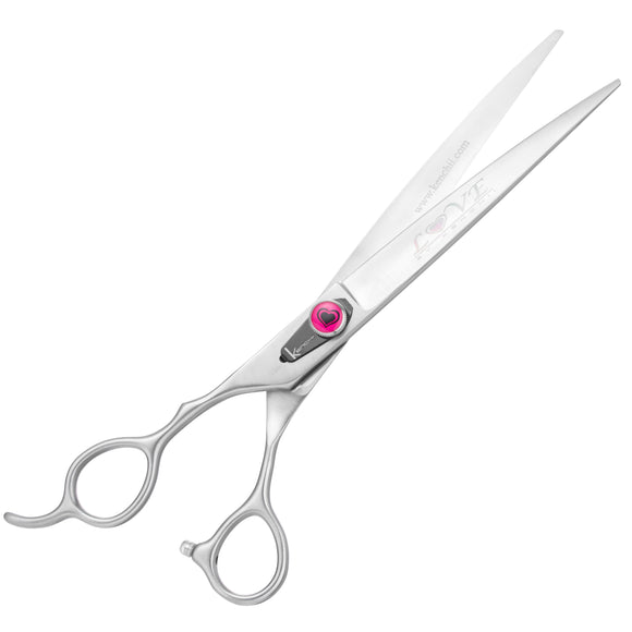 Kenchii Love Lefty Curved Grooming Scissors – 8" Ergonomic Left-Handed Design, Professional Quality