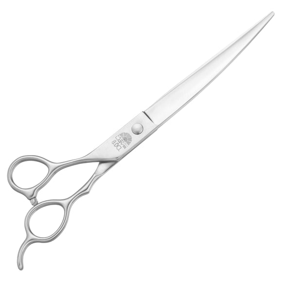 Kenchii Love Lefty Curved Grooming Scissors – 8" Ergonomic Left-Handed Design, Professional Quality