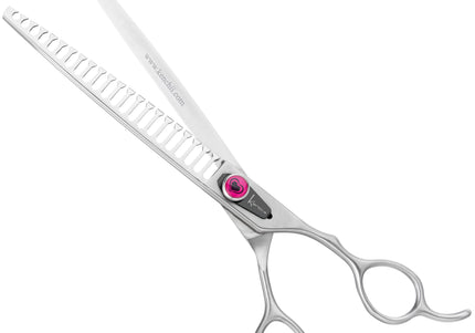Kenchii Love Chunkers 8" Grooming Scissors – Single-Sided Thinning Blade with 22 Teeth, Ergonomic Design