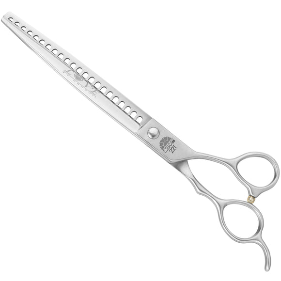 Kenchii Love Chunkers 8" Grooming Scissors – Single-Sided Thinning Blade with 22 Teeth, Ergonomic Design