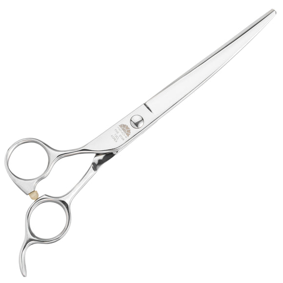 Kenchii Five Star Offset Left Curved Scissors – 7 Inch Left-Handed Ergonomic Grooming Shears