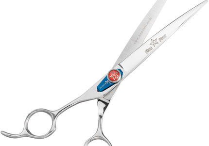 Kenchii Five Star Offset Left Curved Scissors – 7 Inch Left-Handed Ergonomic Grooming Shears
