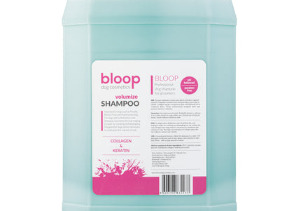 Bloop Volumize Shampoo – Keratin and Collagen Concentrate, 5L, Nourishing Formula for Enhanced Coat Volume