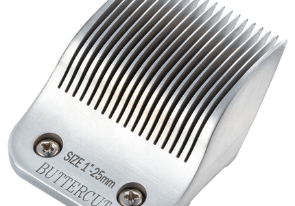 Geib Buttercut Blade SS No. 1HT – Long Stainless Steel Grooming Blade, 25mm Cutting Length