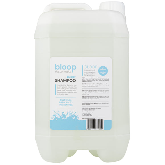 Bloop Puppy Shampoo – Gentle Panthenol-Enriched Formula, Concentrated 1:10, 5L Bottle
