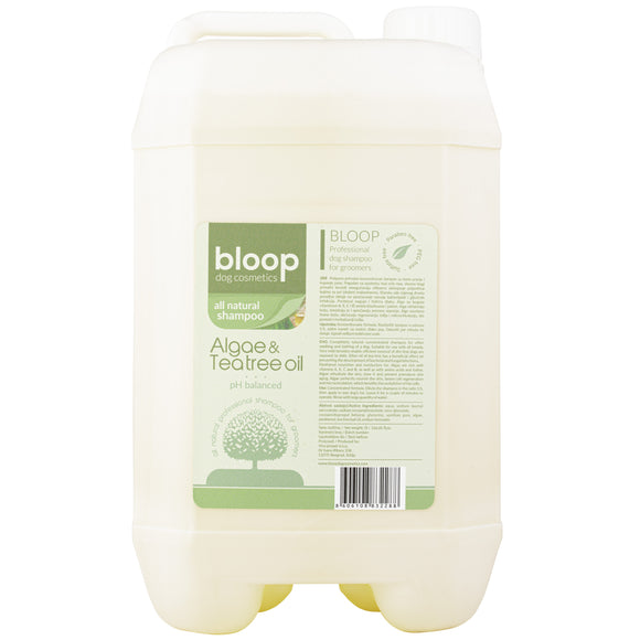 Bloop All Natural Algae & Tea Tree Oil Shampoo – Gentle Cleansing Formula, 1:1 Concentrate, 5L