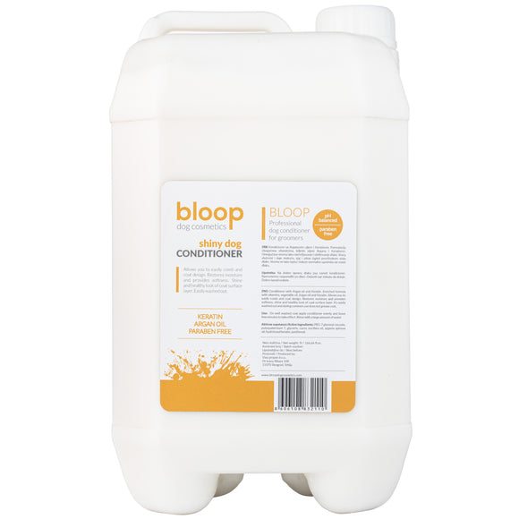 Bloop Shiny Dog Conditioner – Glossing Nourishing Formula with Argan Oil and Keratin, 5L