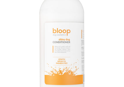 Bloop Shiny Dog Conditioner – Glossing Nourishing Formula with Argan Oil and Keratin, 1L