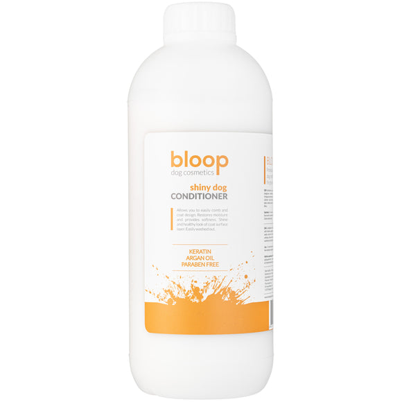 Bloop Shiny Dog Conditioner – Glossing Nourishing Formula with Argan Oil and Keratin, 1L