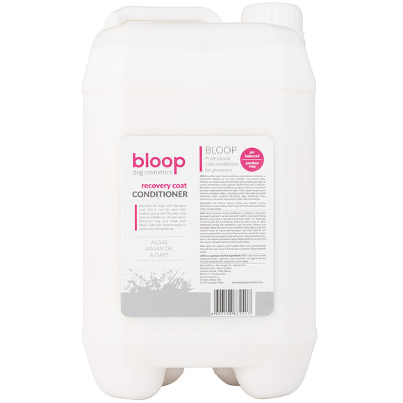 Bloop Recovery Coat Conditioner – Regenerating Formula with Algae, Argan Oil and Oat Seed, 5L