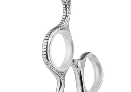 Yento Cobra Curved Grooming Scissor 8" – Hand-Forged Cobalt Steel, Decorative Handle