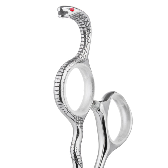 Yento Cobra Curved Grooming Scissor 8" – Hand-Forged Cobalt Steel, Decorative Handle