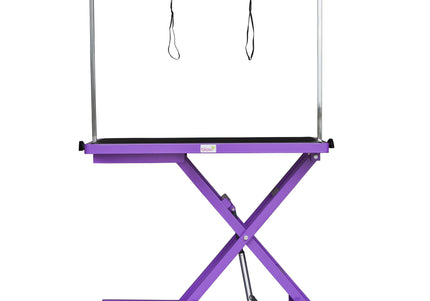 Blovi Callisto Electric Grooming Table – Adjustable Lift, 125x65cm Non-Slip Purple Top