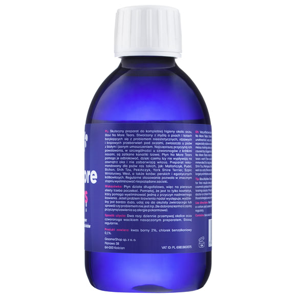 Blovi No More Tears Stain Remover 250ml – Gentle Liquid Formula, Fast-Acting Eye Area Cleaner