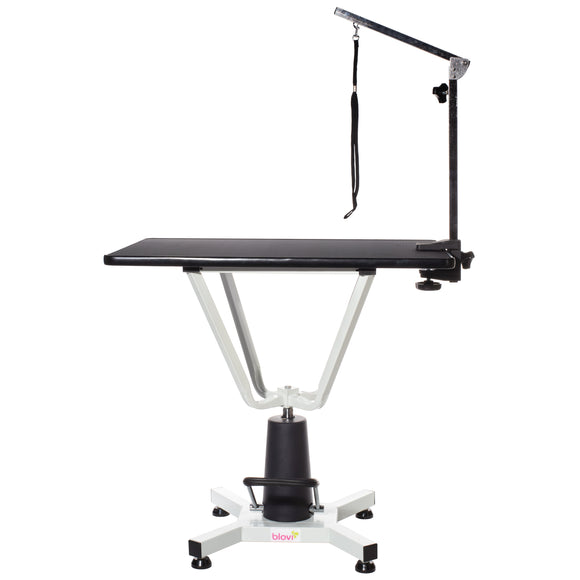 Blovi Mars Hydraulic Grooming Table – Swivel Top, 81x52cm, Sturdy Black Finish