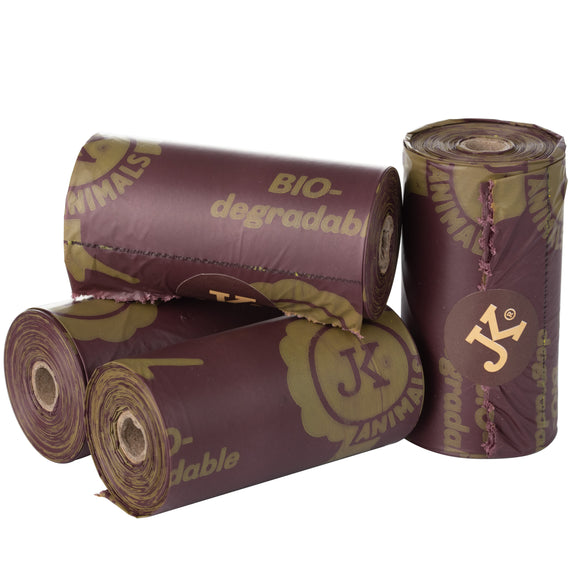 JK Animals Biodegradable Poop Bags Box – 24 Rolls, Eco-Friendly and Durable Disposal Solution