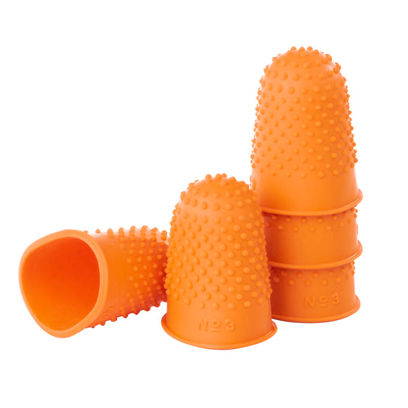 Artero Rubber Thimbles XL – Extra Large Rubber Trimming Fingers, 5 Pack, Non-Slip Grip