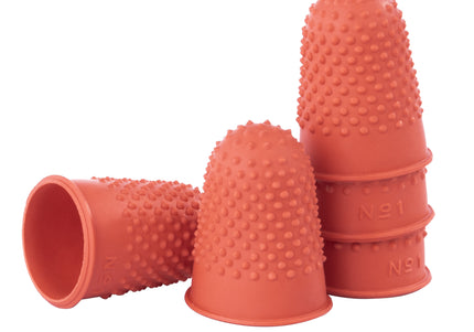 Artero Rubber Thimbles Medium – Flexible Trimming Fingers, 5 Pack, Non-Slip Grip
