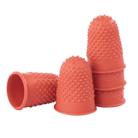 Artero Rubber Thimbles Medium – Flexible Trimming Fingers, 5 Pack, Non-Slip Grip