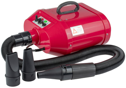 Blovi Diablo 2800W Table Dryer – Dual Motor, 105L/s Airflow, Professional Red Design