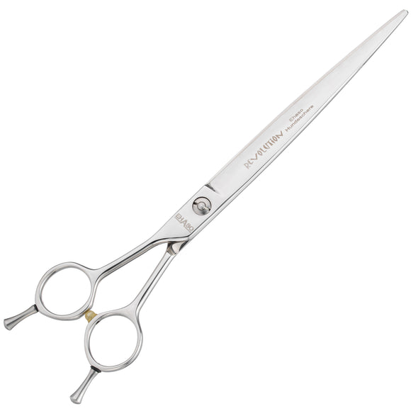 Ehaso Revolution Lefty Straight Scissors – 7" Premium Japanese Steel, Professional Quality