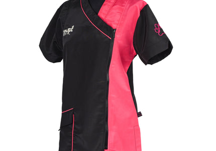 Yuup! Casacca Smart Grooming Sweatshirt 2XL – Black and Pink, Comfortable Lightweight Design