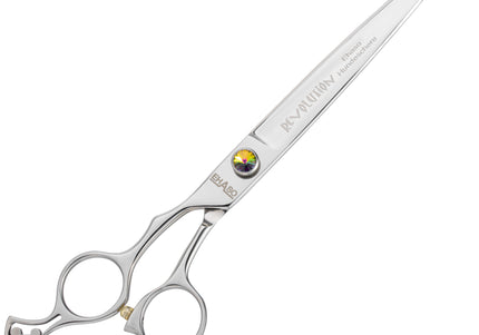 Ehaso Revolution Lefty Straight Scissors – 7" Premium Japanese Steel, Professional Quality
