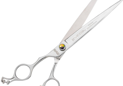 Ehaso Revolution Lefty Straight Scissors – 7" Premium Japanese Steel, Professional Quality
