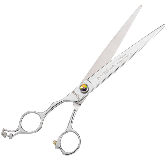 Ehaso Revolution Lefty Straight Scissors – 7" Premium Japanese Steel, Professional Quality