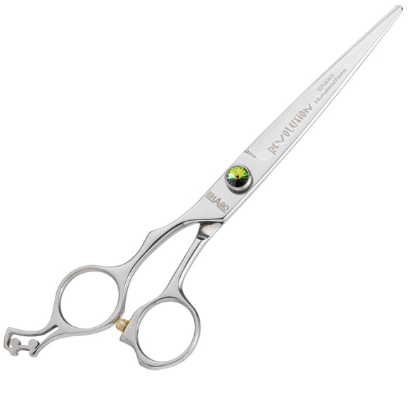 Ehaso Revolution Lefty Straight Scissors – 7" Premium Japanese Steel, Professional Quality