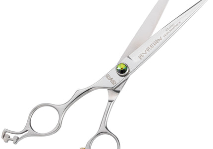 Ehaso Revolution Lefty Straight Scissors – 7" Premium Japanese Steel, Professional Quality
