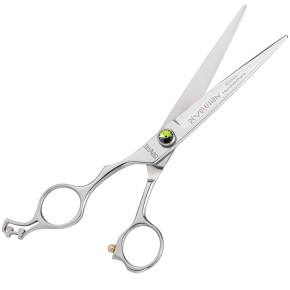 Ehaso Revolution Lefty Straight Scissors – 7" Premium Japanese Steel, Professional Quality