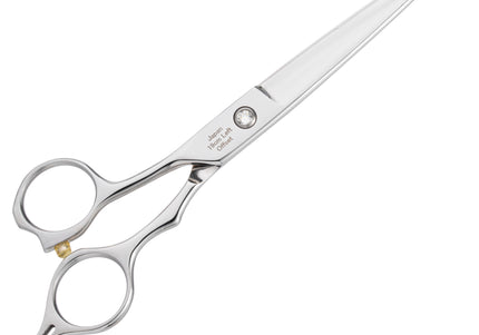 Ehaso Revolution Lefty Straight Scissors – 7" Premium Japanese Steel, Professional Quality