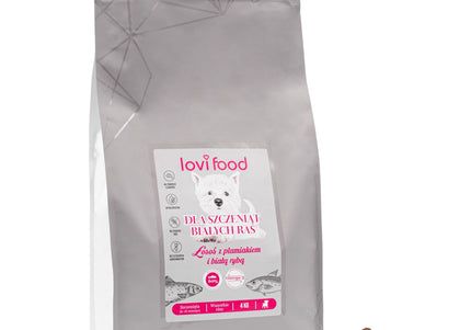 Lovi Food Puppy Salmon – Grain-Free White Breed Puppy Formula with Haddock and White Fish, 4kg