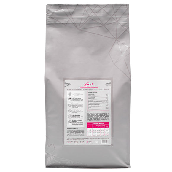 Lovi Food Puppy Salmon – Grain-Free White Breed Puppy Formula with Haddock and White Fish, 4kg