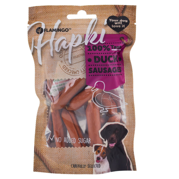 Flamingo Hapki Duck Sausages 85g – Natural Meaty Treats, Protein-Rich and Grain-Free