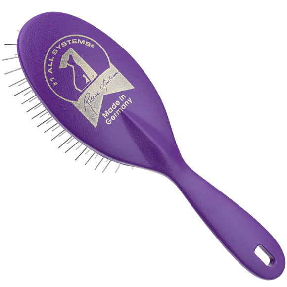 All Systems Oval Plastic Pin Brush – Large 25mm Metal Pins, Professional Black Design