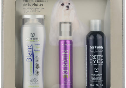 Artero Cosmetic Pack Maltese – Whitening Care Set for White and Light-Colored Coats