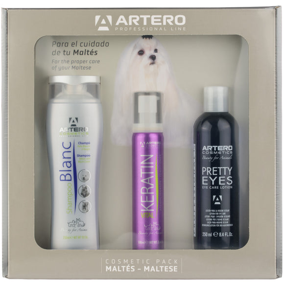 Artero Cosmetic Pack Maltese – Whitening Care Set for White and Light-Colored Coats