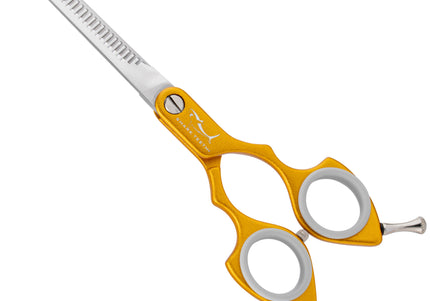 Shernbao Shark Thinning Scissors 6.5" – Ultralight Single-Sided Aluminum Handle, Black Finish