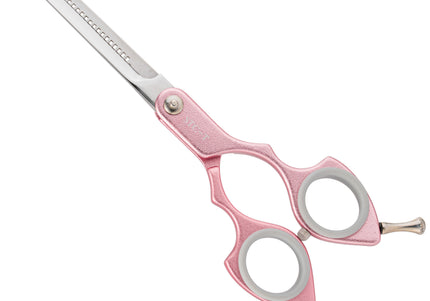 Shernbao Shark Thinning Scissors 6.5" – Ultralight Single-Sided Aluminum Handle, Black Finish