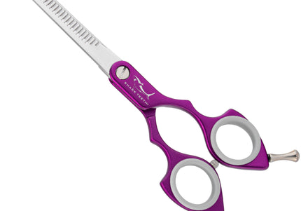 Shernbao Shark Thinning Scissors 6.5" – Ultralight Single-Sided Aluminum Handle, Black Finish