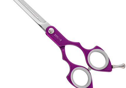 Shernbao Shark Thinning Scissors 6.5" – Ultralight Single-Sided Aluminum Handle, Black Finish
