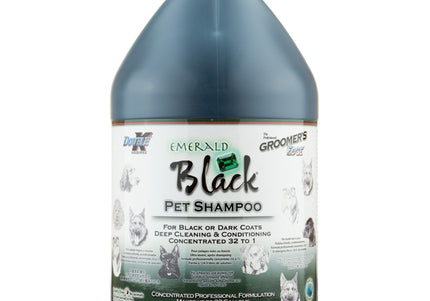 Double K Emerald Black Shampoo – Concentrated Formula for Dark Coats, 1:32 Dilution, 3.8L