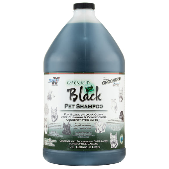 Double K Emerald Black Shampoo – Concentrated Formula for Dark Coats, 1:32 Dilution, 3.8L